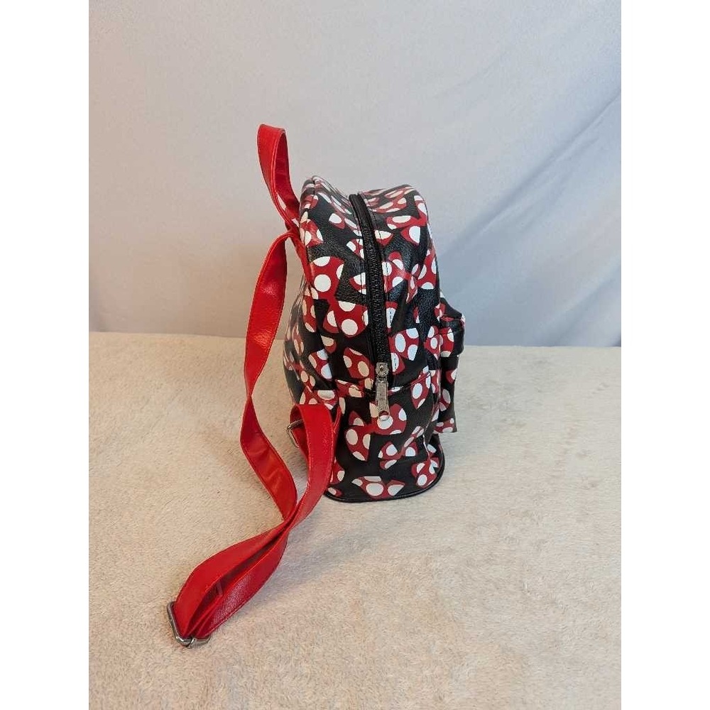 Disney Parks Authentic Mini Backpack Black Red White Polka Dot Bows - Picture 4 of 10